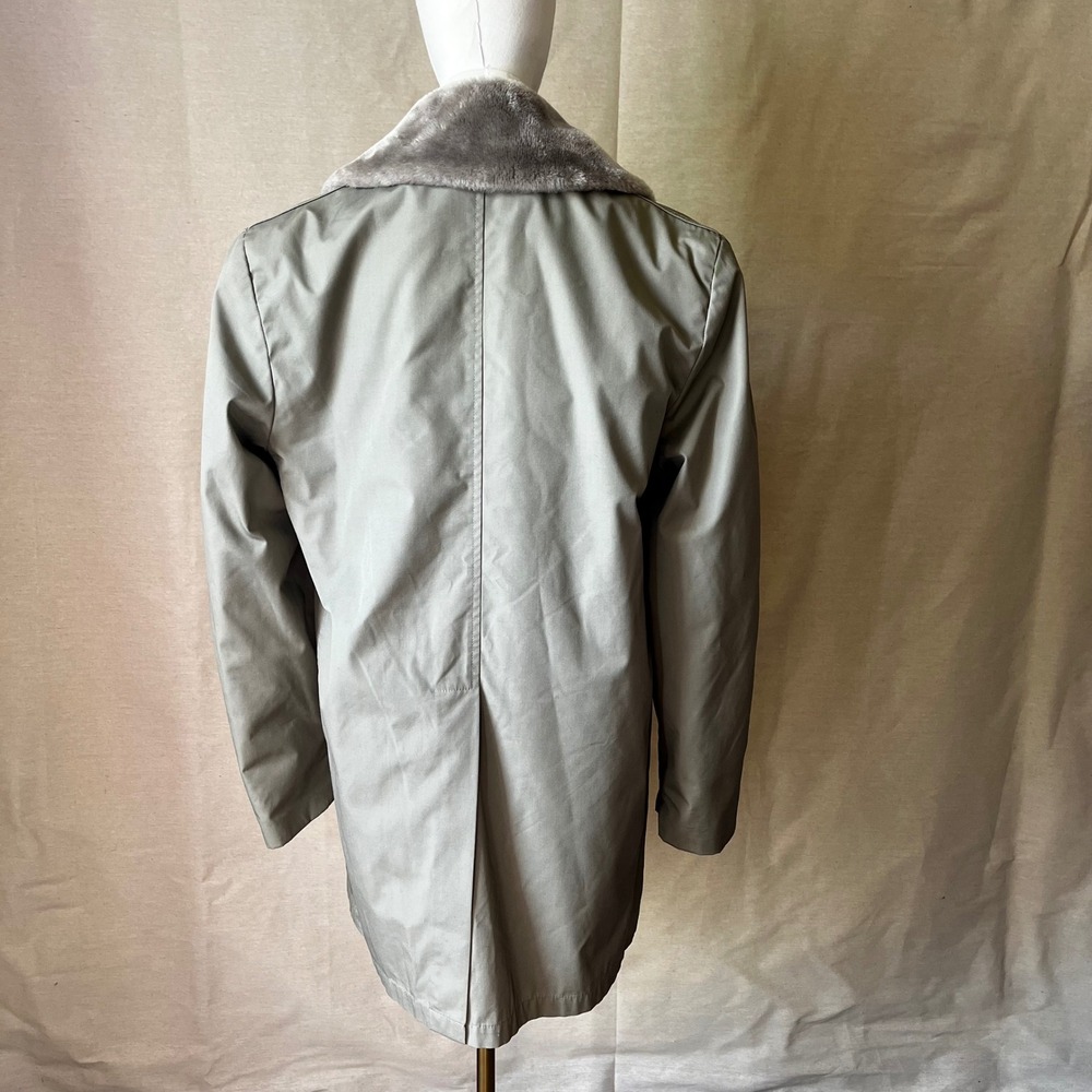 Vintage Maine Guide by Congress Gray Coat with Faux Fur Lining Sz 40 Made in USA - Picture 4 of 11